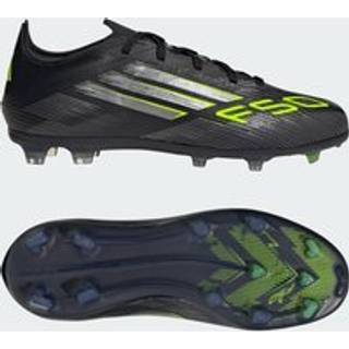 F50 Elite Firm Ground Kids støvler - Core Black / Iron Metallic / Lucid Lemon - 30