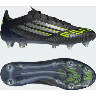 F50 Elite Soft Ground støvler - Core Black / Iron Metallic / Lucid Lemon - 44 2/3