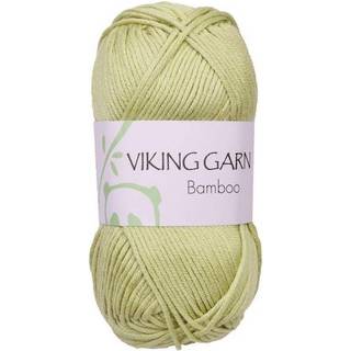 Viking Bamboo 631 Lys grøn Indhold: 50% Bomuld, 50% Bambus Vægt/længde: 50 g = ca. 110 meter Anbefalede pinde: 3.50 - 4.00 mm Strikkefasthed: 10 x 10 cm = 22 m Maskinvask 40°C / Tørres fladt.