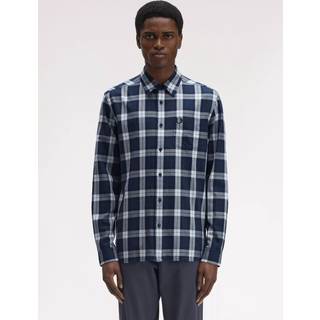 Fred Perry Tartan Twill Shirt Navy