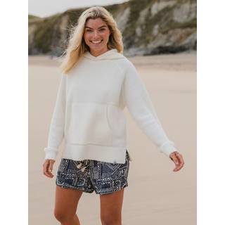 Passenger Women's Cove 2.0 Organic Cotton Knitted Hoodie Hoodie Damer størrelse M farve hvid/grå