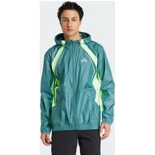 Tech tøj vindjakke - Preloved Teal / Lime Burst - XS