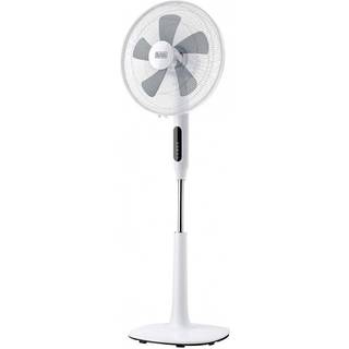 Black & Decker Pedestal Fan LED 5 Blades White