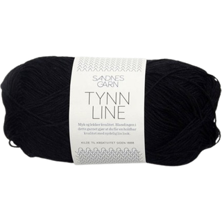 Tynd Line garn fra Sandnes Garn - Sort