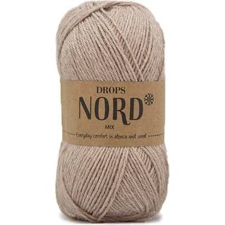 DROPS Nord 07 Lys beige (Mix) Indhold: 45% Superfin Alpaca, 30% Polyamid, 25% Peruviansk Highland Uld Garngruppe: A (23 - 26 masker) / 4 ply / fingering Vægt/længde: 50 g = ca. 170 meter Anbefalede pinde: 3 mm Strikkefasthed: 10 x 10 cm = 24 m x 32 p Håndvask, max 30°C / Tørres fladt.