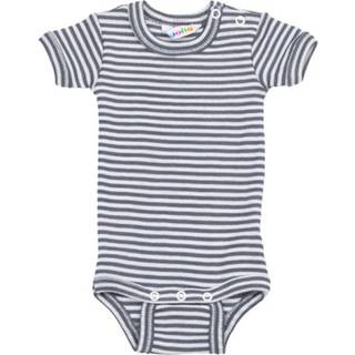 Joha Body Mørk Grå Striber Merinould/silke - Str. 100cm (98/104cm)