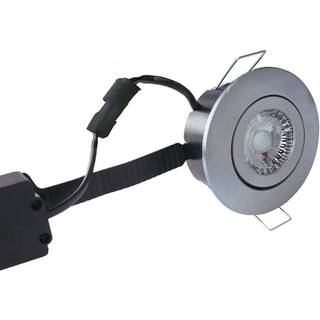 LED spot m. 6W 35° - rund børstet 33mm Type: 3502