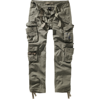 Brandit Pure Vintage Cargobukser - Slim Oliven
