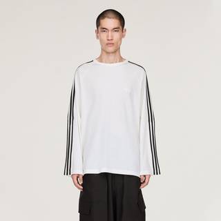 Y-3 langærmet T-shirt 3-Stripes - Core White - L