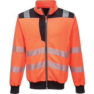 PW3 hi-vis sweatshirt cardigan - Orange/Sort (Størrelse: 5XL)