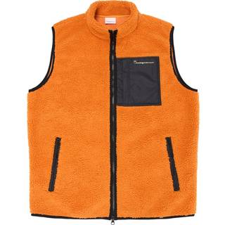 Knowledge Cotton Apparel Men's Teddy Fleece Vest Desert Sun, M