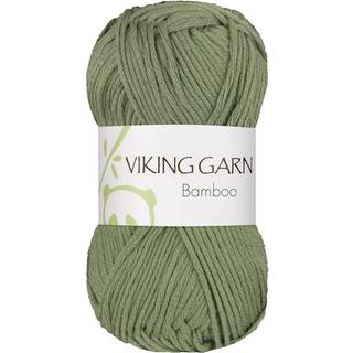 Viking Bamboo 634 Oliven Indhold: 50% Bomuld, 50% Bambus Vægt/længde: 50 g = ca. 110 meter Anbefalede pinde: 3.50 - 4.00 mm Strikkefasthed: 10 x 10 cm = 22 m Maskinvask 40°C / Tørres fladt.