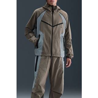 Løstsiddende Nike Tech Dri-FIT Windrunner-jakke med farveblokke til mænd - grå - M