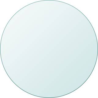 Bordplade Hærdet Glas Rund 300 Mm - Transparent / Ø 70 cm