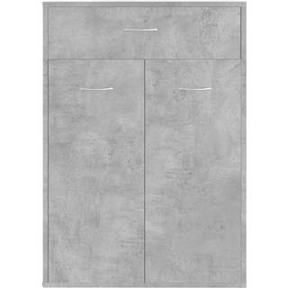 skoskab 60x35x84 cm konstrueret træ betongrå