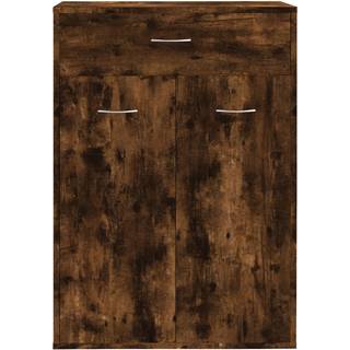 Skoskab 60X35,5X84 Cm Konstrueret Træ - Røget eg