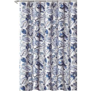 Frodig indretning blå cynthia jacobean bruseforhæng