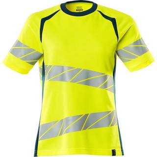 MASCOT ACCELERATE SAFE T-shirt, hi-vis gul/mørk petroleum - XL