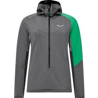 Salewa Women's NXT Hybrid 1/2 Zip Tee Hætte med lynlås Damer størrelse 42 farve grå