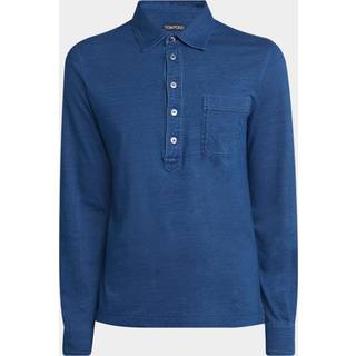 Tom Ford Cotton polo shirt - blue - EU 42