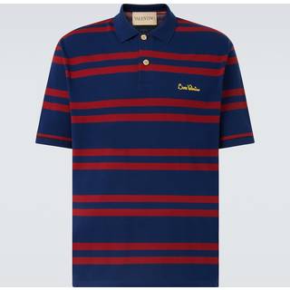 Valentino Chez Valentino striped cotton polo shirt - blue - EU 50