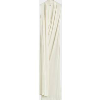 Toteme Draped scarf-detail jersey wrap dress - white - XXS