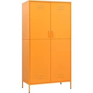 Klædeskab 90X50X180 Cm Stål - sennepsgul