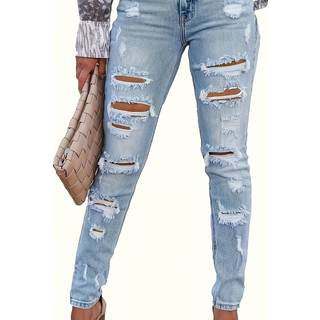 TEMU Ripped Jeans Casual Long Pants