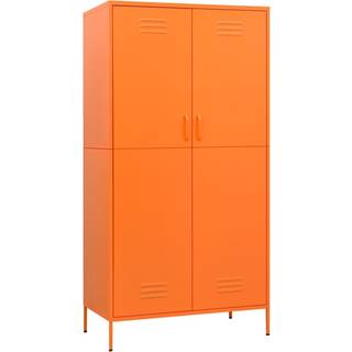 Klædeskab 90X50X180 Cm Stål - orange