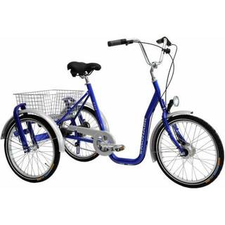 Monark 3-hjul Voksen Ladcykel 20" 3 Gear Blå, Stålramme, Shimano Nexus® Geargruppe, 140 kg Max Brugervægt