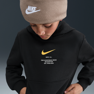 Nike Sportswear Club Fleece-hættetrøje til større børn (drenge) - sort