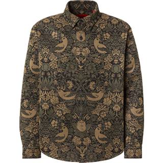 HUGO Herren Overshirt grün geblümt