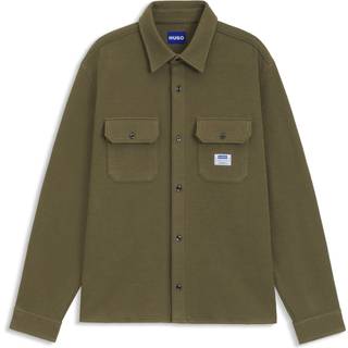 Oversize fit skjorte i en tekstureret bomuldsblanding