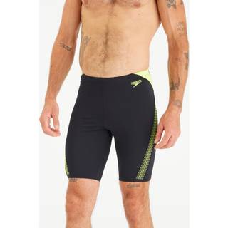Speedo lange badebukser til mænd - Hyperboom Splice - Sort/gul