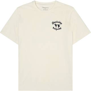 KnowledgeCotton Apparel Regular Single Jersey Printed T-shirt Herrer størrelse S farve hvid