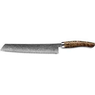 Nesmuk Exklusiv C 90 Damast Brotmesser 27 cm - Griff Karelische Maserbirke - Braun