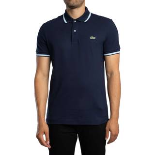 Lacoste Original Stripe Collar Polo Piké Navy Blue