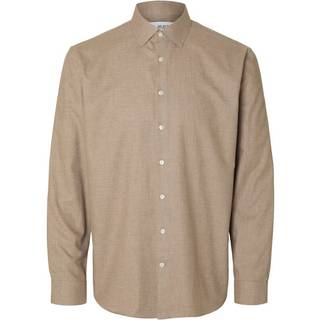 SLHREG-LEO HEATHER SHIRT LS NOOS