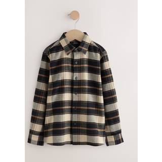 Next Tan Brown Long Sleeve Brushed Cotton Check Shirt (3-16yrs)