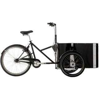 Nihola Family Ladcykel - 3-hjulet, Plads til 2 Børn, 100 kg Kapacitet, Sorte Alufælge