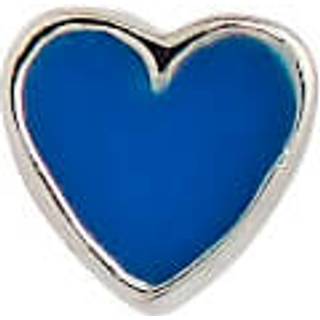 Petit Love Heart Ørering, Sølv/Koboltblå