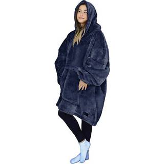 Tirrinia Navy Oversized Hoodie Blanket Sweatshirt Comfortable Sherpa Giant B?rbare t?pper Gave til voksne m?nd Kvinder teenagere kone k?reste