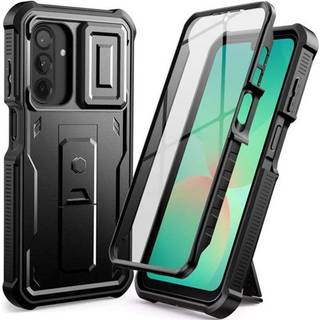 Tech-Protect - Samsung Galaxy A26 (5G) - Kevlar Pro Hårdt Plastik Cover m. Skærmbeskyttelse & Kickstand - Sort