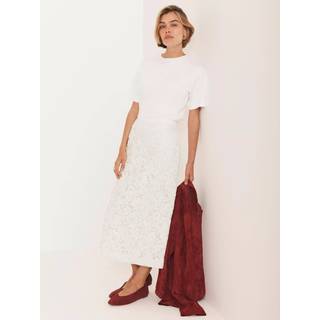 Mint Velvet Mint Velvet White Lace Pencil Skirt - EU 42 (UK 14)