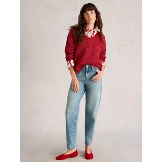 White Stuff White Stuff Red Texture V-Neck Jumper