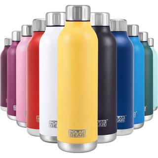 Polar Gear Rustfrit stål vandflaske - 500 ml vakuumisoleret, dobbeltvægget drikkeflaske, lækagesikker - 12 timer varm, 24 timer kold -