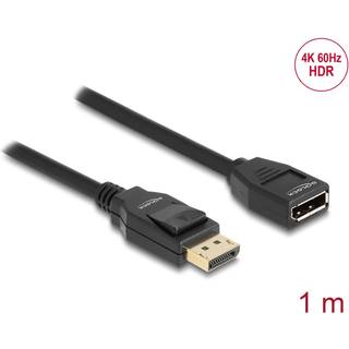 Delock DisplayPort 1.2 forlængerkabel 4K 60 Hz 1m