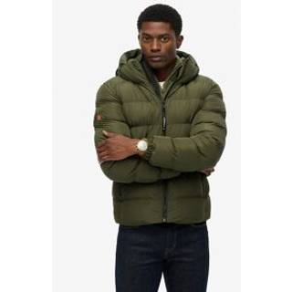 Superdry Hooded Sports Puffer Jacket Green
