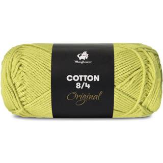 Mayflower Cotton 8/4 1426 Lime Indhold: 100% Bomuld Vægt/længde: 50 gram = ca. 170 meter Anbefalede pinde: 3.0-3.5 mm Anbefalede hæklenål: 2.5-3.0 mm Strikkefasthed: 10 x 10 cm = 27 m x 36 p Maskinvask 60ºC / Tørres fladt.