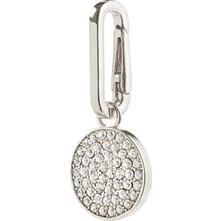 Pilgrim CHARM krystal coin vedhæng, sølvbelagt